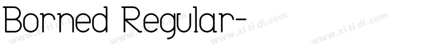 Borned Regular字体转换